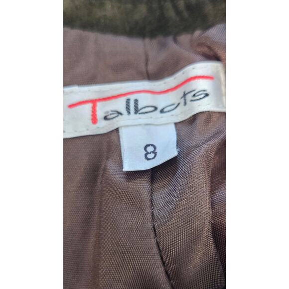 Talbots Forest Green Suede Leather Shorts Size 8 High Rise Pleated USA Made - Picture 8 of 9